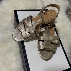 Vince Camuto Metallic Gold Sandals
